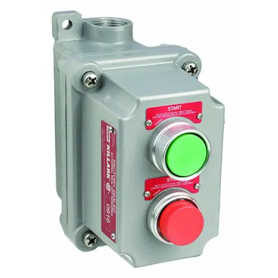 HUBBELL KILLARK Control Station: 1 Gang, (2) Push Buttons, 1NO/1NC, Start/Stop, 0 Pilot Lights - Push-Button Control Stations