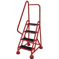 COTTERMAN Rolling Ladder: 3 ft Platform Ht, Partially Assembled, Steel, Wt-Actuated Auto-Lock (MPN ST-422 A2 C6 P5)