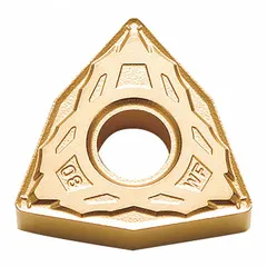 Trigon (W) indexable turning insert with PVD Cermett grade. Used for turning, facing, and profiling operations on steel and cast iron in medium to high-speed cutting applications.