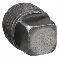 This 1/4 in threaded plug is made of malleable iron and rated for a maximum operating pressure of 285 psi. It is used to seal open ends in low-pressure piping systems for water, air, and steam lines.