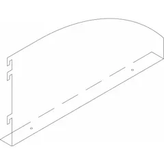 This steel bookend bracket is designed for supporting shelving in laboratory environments. With a 16-inch overall length and 14-gauge thickness, it provides structural support for organizing equipment and supplies. The Petal White finish offers a clean appearance suitable for lab settings.