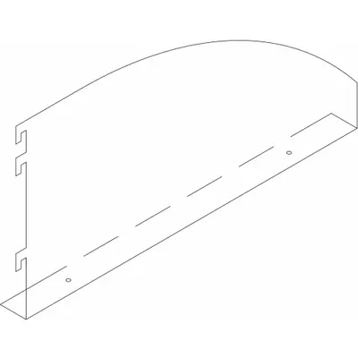 INSTOCK Bookend Bracket: 16 in Overall Lg, Steel, Petal White - Lab Shelves & Components