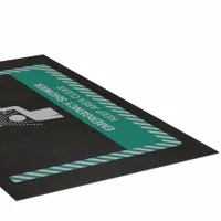 Entrance Mat: Emergency Shower, 3 ft x 5 ft, 1/8 in Thick, Polypropylene, Adhesive Backed, Black (MPN GRPWS3510-BK)
