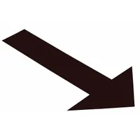 Floor Marking Tape: Arrow, Solid, Black, No Legend, 6 in x 10 in, 50 mil Tape Thick, 50 PK (MPN ARROW10BLK)