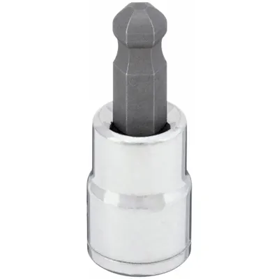 WESTWARD Socket Bit: 3/8 in Drive Size, Hex Tip, 5/16 in Tip Size, 1 7/8 in Overall Lg - Ball-End Hex Bit Sockets