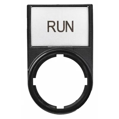 EATON Legend Plate: 22 mm Panel Mounting Size, Rectangular - Push-Button Rings & Plates