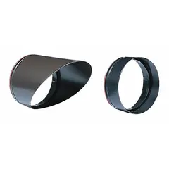 Replacement shroud light accessory for HADCO accent fixtures. Designed to shield or direct light output, reducing glare and focusing illumination on landscape features. Compatible with manufacturer part number B1.