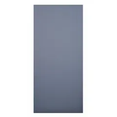 Plastic polymer panel with high-density polyethylene inner core. Black pebble finish. Measures 55 inches high, 22 inches wide, 1 inch thick. Used in bathroom partition systems for privacy screening in commercial restrooms and locker rooms.