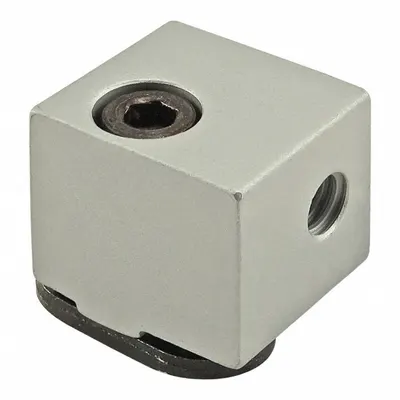 80/20 Panel Mount Block: For Std Panel, Anodized, Silver, Aluminum, Inch - Panel Mounting Blocks