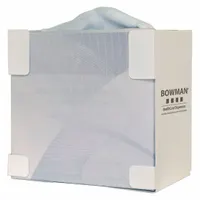 BOWMAN DISPENSERS Face Mask Dispenser: Powder Coated Steel, White, Screws, 5 1/4 in Lg (MPN FB-063)
