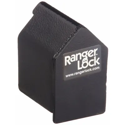 RANGER LOCK Padlock Guard with Lock: Steel, Black, 2 3/4 in Guard Lg - Padlock Guards with Lock