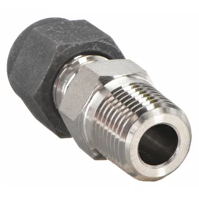 PARKER CPI™ Single-Ferrule Stainless Steel Fitting, 3/16 in OD x 1/8 in MNPT - Single-Ferrule Stainless Steel Fittings