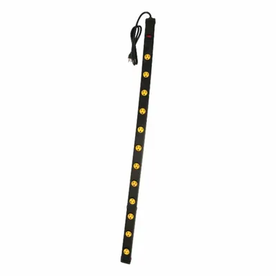 YELLOW JACKET Power Strip: 12 Outlets, 6 ft Cord Lg, 15 A Current - Industrial Power Strips
