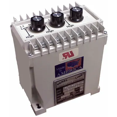 LUMENITE Liquid Level Controller: 24V AC, SPDT, DIN Rail, Relay - DIN Rail-Mounted Conductivity Level Controls