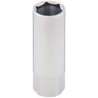 WESTWARD Spark Plug Socket: 16 mm Socket Size, 6-Point, Deep, Chrome, Not Tether Capable (MPN 1KEJ5)