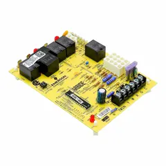 Furnace control board for managing ignition sequencing, blower timing, and safety functions in gas furnaces. Used as a direct replacement part in residential and light commercial HVAC systems.