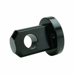 Clevis base attachment for H10 hydraulic cylinder, rated for 10 ton capacity. Overall length 2.87 inches. Provides a pivoting mounting interface for industrial lifting and positioning applications.