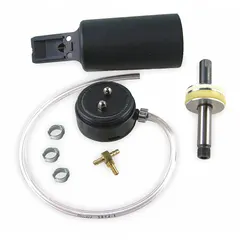 This mandrel collector kit is a replacement part for pneumatic rivet tools. It captures spent mandrels during rivet installation, helping to maintain a clean work area in assembly and manufacturing operations.