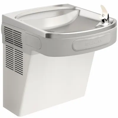 ELKAY Drinking Fountain: On-Wall, 19 13/16 in Ht, Front Pushbar, 8 gph @ 50°F - On-Wall Single Drinking Fountains