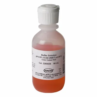 HACH Buffer Solution: 50 mL Volume, Liquid, Bottle, Buffer, 2283426 - pH Buffers