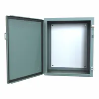 HAMMOND Electrical Enclosure: Steel, 24 in x 20 in, NEMA 12/13, w/Panel, Solid Cover, Hinged, Wall (MPN 1418E12)