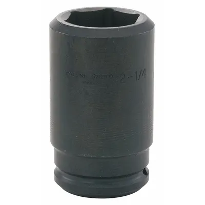 PROTO Impact Socket: 1 1/2 in Drive Size, SAE, 4 3/8 in Socket Size, 6-Point - 1-1/2" Drive Impact Sockets