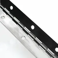 MONROE PMP Piano Hinge: Stainless Steel, 72 in Leaf Ht, 1 1/2 in Leaf Wd, Through Hole (MPN CS24015072GA)