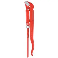 KNIPEX Pipe Wrench: Alloy Steel, 2 3/8 in Jaw Capacity, Serrated, 17 in Overall Lg, I-Beam (MPN 83 20 015)