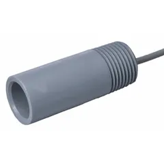 Plastic-body ORP/pH electrode with double junction and BNC connector. Includes 7.62 m cable and 7/8 in diameter. Used for oxidation-reduction potential measurement in water quality monitoring and industrial process control.
