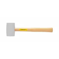 Mallet: Wood Handle, 16 oz Head Wt, 2 1/4 in Dia, 4 1/2 in Head Lg, 13 in Overall Lg, White (MPN STHT56145)