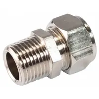 RAPIDAIR Compression Fitting Adapter: 5/8 in OD 3/8 in Pipe Fitting Size, Compression x MNPT, Brass (MPN M8001)