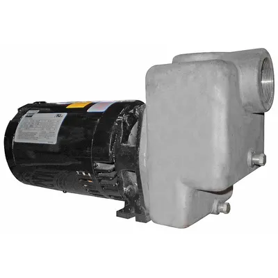 Dayton Centrifugal Pump: Self-Priming, 208-230/460V AC, 72 ft Max Head - 1-1/2 to 3 HP Self-Priming Centrifugal Pumps