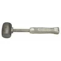 Zinc Mallet: Aluminum Handle, Ribbed Grip, 5 lb Head Wt, 2 in Dia, 3 1/4 in Head Lg (MPN AM5ZNAG)