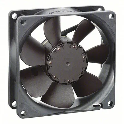 EBM 5606S Standard Square Axial Fan, 115V AC, Plug-In, Aluminum - Standard Square Axial Fans