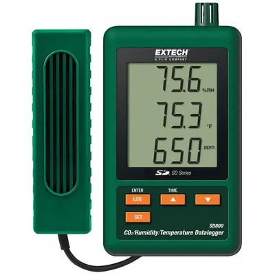 EXTECH Carbon Dioxide Meter: User Selectable Sampling Rate, Gas Analyzers for Carbon Dioxide