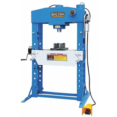 BAILEIGH Hydraulic Press: Air, H-Frame - Air-Operated H-Frame Hydraulic Presses