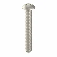 Tamper Resistant Screw: #10-24 Thread Size, 1 1/4 in Lg, Stainless Steel, Plain, Button, 50 PK (MPN 91150)
