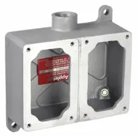 APPLETON ELECTRIC Mounting Body: 2 Gangs, Copper-Free Aluminum, 1 in Hub Size, Dead End, Rectangular (MPN EFD210A-NL-Q)