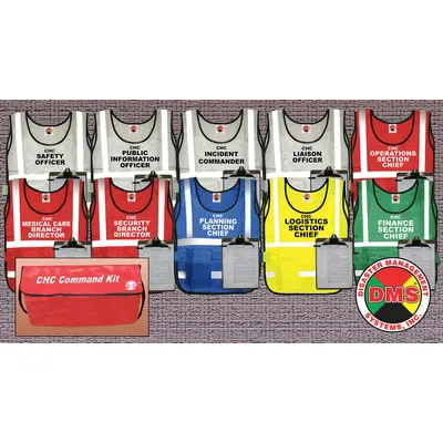 DISASTER MANAGEMENT SYSTEMS Vest Kit: Safety Vest ANSI Class Class 1, Assorted - Health Care Facility Command Safety Vest