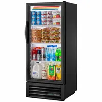 TRUE REFRIGERATION Refrigerated Merchandiser: 58 in x 24 7/8 in x 22 7/8 in, Black, Swing, 3 Shelves (MPN GDM-10-58-HC~TSL01)