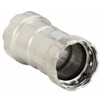 VIEGA MEGAPRESS Crimp Coupling Fitting: 1 1/2 in Pipe x 1 1/2 in Pipe Size, Press-fit x Press-fit (MPN 95300)