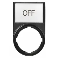Legend Plate: 22 mm Panel Mounting Size, Rectangular, 1 7/16 in Overall Ht x 1 5/16 in Overall Wd (MPN M22S-ST-GB5)