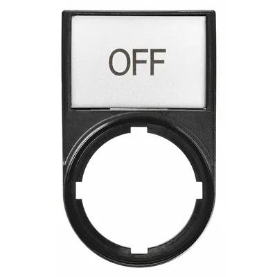 EATON Legend Plate: 22 mm Panel Mounting Size, Rectangular - Push-Button Rings & Plates