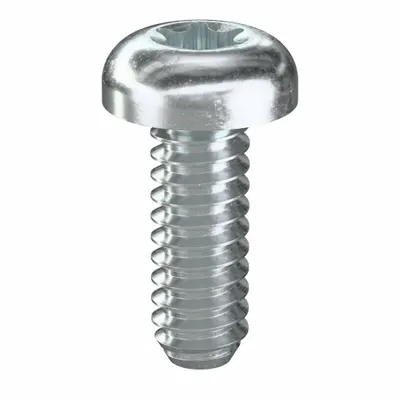 TAMPER-PRUF SCREW Machine Screw: #4-40 Thread Size, 5/16 in Lg, Steel, Zinc-Plated, Pan, Torx/Star - Pan Head Machine Screws