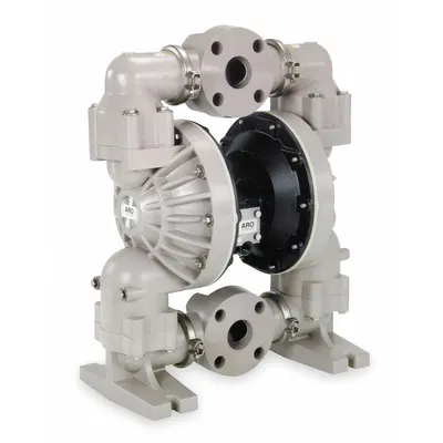 ARO Double Diaphragm Pump: Polypropylene Body, 2 in, Flange Connection, 140 gpm - Polypropylene Housing AODD Pumps