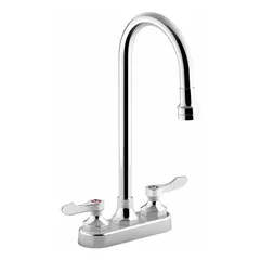 This centerset handle bathroom faucet from KOHLER's Triton Bowe™ series is constructed of brass with a polished chrome finish. It has a flow rate of 1 gpm, suitable for hand-washing and light-duty use in residential or commercial bathroom sinks.