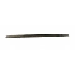 This pilaster is constructed with a stainless steel exterior and a cellular honeycomb inner core, finished in satin silver. It measures 82 inches in height, 18 inches in width, and 1 1/4 inches in thickness. Designed for use in commercial bathroom partitions, it provides structural support and privacy in restroom stalls.