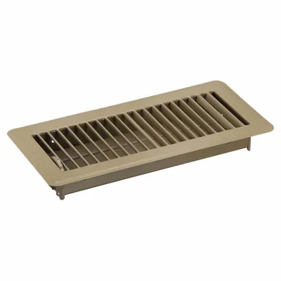 OEM Floor Register: Floor, 5 1/2 in H, 11 1/2 in W, Louvered, Powder Coated - Floor Registers