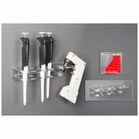 Pipette and Pipette Aid Rack: 9 3/4 in Overall Wd, 2 1/4 in Overall Ht, 3 5/8 in Overall Lg, PETG (MPN HOODPIPS51-T)