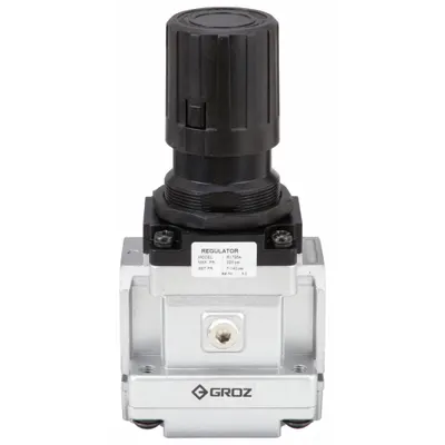 GROZ Compressed Air Regulator: Aluminum, 1 in NPT, 210 cfm, 7 psi to 145 psi - GROZ FRL Air Regulators